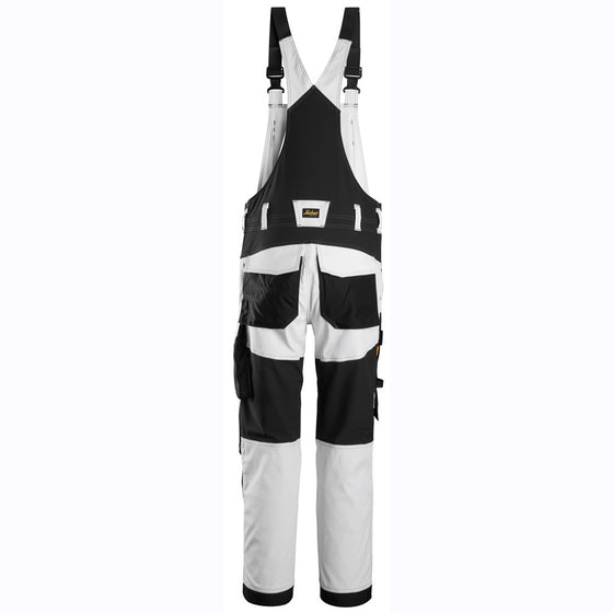 Snickers 6051 AllroundWork Stretch Bib & Brace Trousers White Only Buy Now at Workwear Nation!