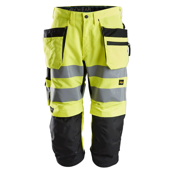 Snickers 6134 LiteWork, Hi-Vis Pirates+ Holster Pockets Class 2 Various Colours Only Buy Now at Workwear Nation!