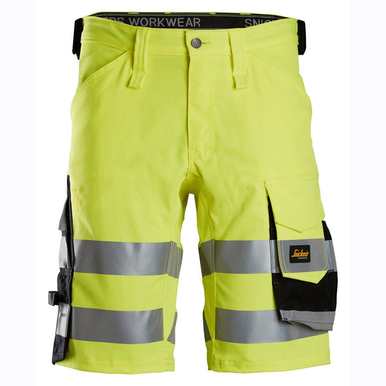 Snickers 6136 Hi-Vis Class 1 Stretch Work Shorts Only Buy Now at Workwear Nation!