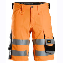  Snickers 6136 Hi-Vis Class 1 Stretch Work Shorts Only Buy Now at Workwear Nation!