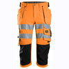 Snickers 6138 High-Vis Class 1/2 Stretch Holster Pocket Pirate Trousers Only Buy Now at Workwear Nation!