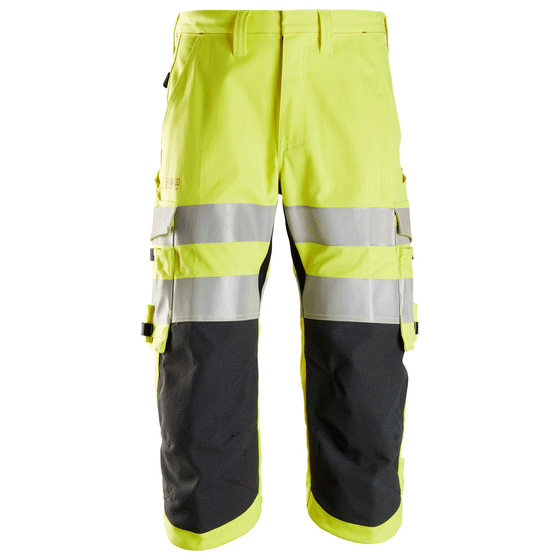 Snickers 6161 ProtecWork, Flame Retardant Hi-Vis Pirate Trouser, Class 2 Only Buy Now at Workwear Nation!