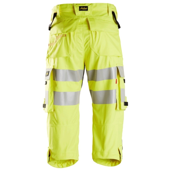 Snickers 6161 ProtecWork, Flame Retardant Hi-Vis Pirate Trouser, Class 2 Only Buy Now at Workwear Nation!