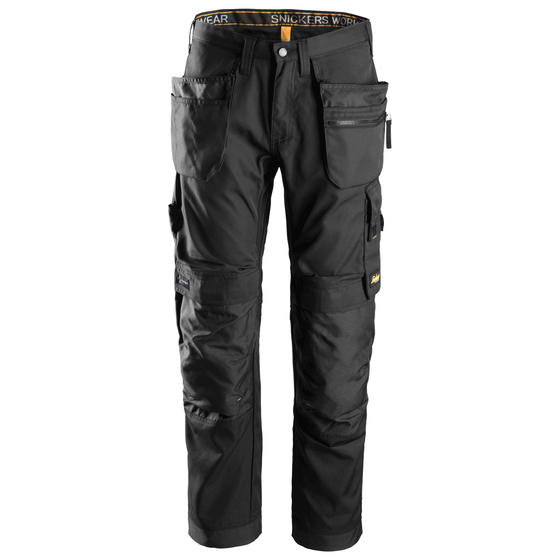 Snickers 6200 AllroundWork, Work Trousers+ Holster Pockets Black Only Buy Now at Workwear Nation!