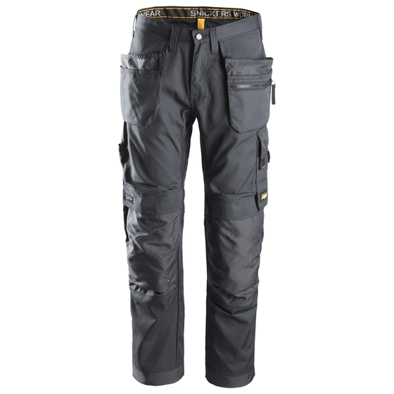 Snickers 6200 AllroundWork, Work Trousers+ Holster Pockets Steel Grey Only Buy Now at Workwear Nation!