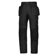 Snickers 6202 RuffWork, Work Trousers+ Holster Pockets Black Only Buy Now at Workwear Nation!