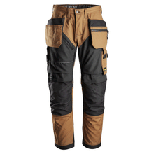  Snickers 6202 RuffWork, Work Trousers+ Holster Pockets Brown/Black Only Buy Now at Workwear Nation!