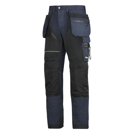 Snickers 6202 RuffWork, Work Trousers+ Holster Pockets Navy Blue/Black Only Buy Now at Workwear Nation!
