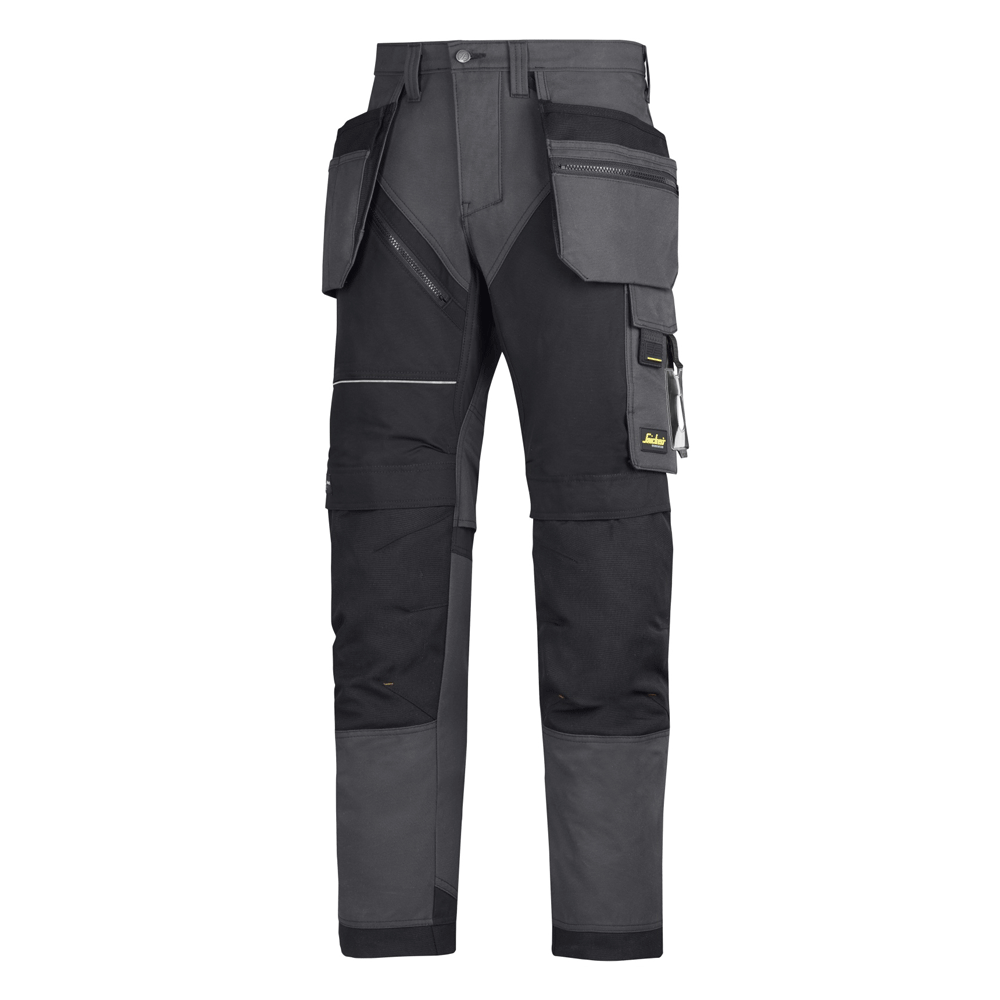 Snickers Ruffwork Snickers 6202 RuffWork, Work Trousers+ Holster Pockets Steel Grey/Black ...