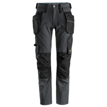  Snickers 6208 LiteWork, Detachable Holster Pocket Kneepad Work Trousers Steel Grey Only Buy Now at Workwear Nation!