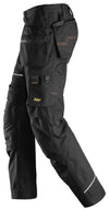 Snickers 6214 RuffWork, Canvas+ Holster Pocket Work Trousers Black Only Buy Now at Workwear Nation!