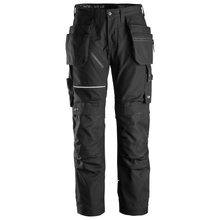  Snickers 6214 RuffWork, Canvas+ Holster Pocket Work Trousers Black Only Buy Now at Workwear Nation!