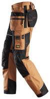 Snickers 6214 RuffWork, Canvas+ Holster Pocket Work Trousers Brown Only Buy Now at Workwear Nation!