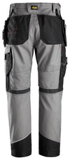 Snickers 6214 RuffWork, Canvas+ Holster Pocket Work Trousers Grey Only Buy Now at Workwear Nation!
