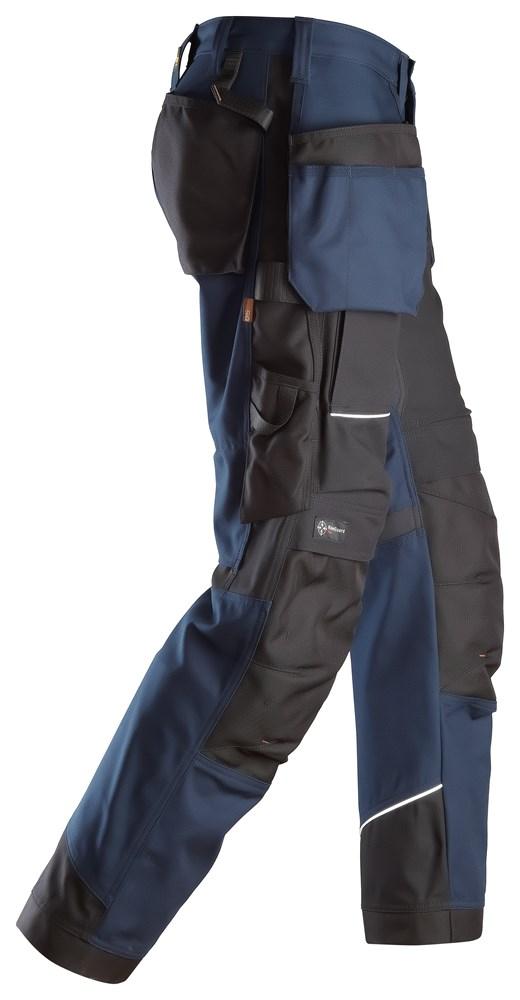 Snickers 6214 RuffWork, Canvas+ Holster Pocket Work Trousers Navy Blue Only Buy Now at Workwear Nation!