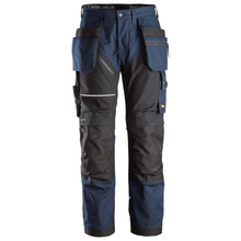  Snickers 6214 RuffWork, Canvas+ Holster Pocket Work Trousers Navy Blue Only Buy Now at Workwear Nation!