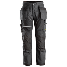  Snickers 6214 RuffWork, Canvas+ Holster Pocket Work Trousers Steel Grey Only Buy Now at Workwear Nation!