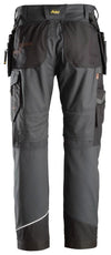 Snickers 6214 RuffWork, Canvas+ Holster Pocket Work Trousers Steel Grey Only Buy Now at Workwear Nation!