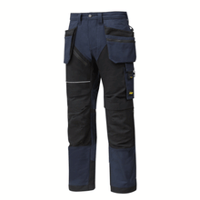  Snickers 6215 RuffWork Cotton, WorkTrousers+Holster Pockets Navy Blue/Black Only Buy Now at Workwear Nation!
