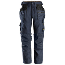  Snickers 6224 AllroundWork, Canvas+ Stretch Work Trousers+ Holster Pockets Navy Only Buy Now at Workwear Nation!