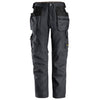 Snickers 6224 AllroundWork, Canvas+ Stretch Work Trousers+ Holster Pockets Steel Grey Only Buy Now at Workwear Nation!