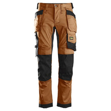  Snickers 6241 AllroundWork, Stretch Work Knee Pad Trousers Holster Pockets Brown Only Buy Now at Workwear Nation!