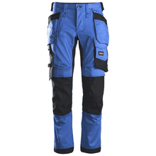  Snickers 6241 AllroundWork, Stretch Work Knee Pad Trousers Holster Pockets True Blue Only Buy Now at Workwear Nation!