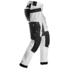 Snickers 6241 AllroundWork, pantalon de travail extensible avec genouillères et poches holster, blanc/noir uniquement Achetez maintenant chez Workwear Nation !