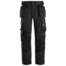  Snickers 6251 AllroundWork, Stretch Loose Fit Holster Pocket Work Trousers Black Only Buy Now at Workwear Nation!