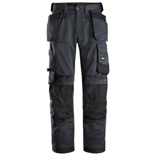  Snickers 6251 AllroundWork, Stretch Loose Fit Holster Pocket Work Trousers Steel Grey Only Buy Now at Workwear Nation!