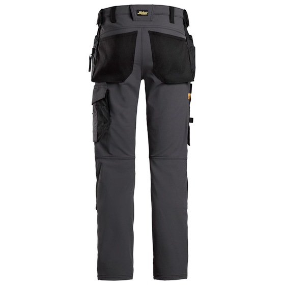 Snickers 6271 AllroundWork, Full Stretch Trousers Holster Pockets Steel Grey Only Buy Now at Workwear Nation!