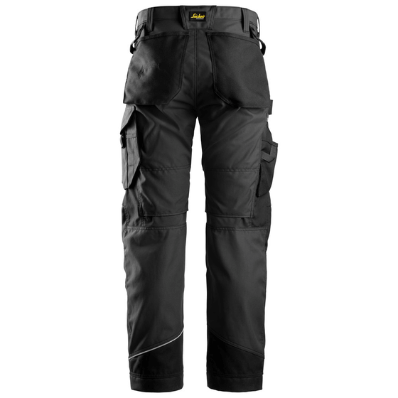 Snickers 6303 RuffWork, Work Trousers Black Only Buy Now at Workwear Nation!