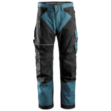  Snickers 6303 RuffWork, Work Trousers Petrol/Black Only Buy Now at Workwear Nation!