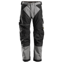  Snickers 6314 RuffWork, Canvas+ Kneepad Work Trousers Grey Only Buy Now at Workwear Nation!