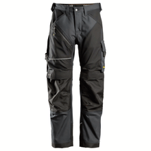  Snickers 6314 RuffWork, Canvas+ Kneepad Work Trousers Steel Grey Only Buy Now at Workwear Nation!