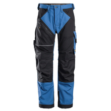  Snickers 6314 RuffWork, Canvas+ Kneepad Work Trousers True Blue Only Buy Now at Workwear Nation!