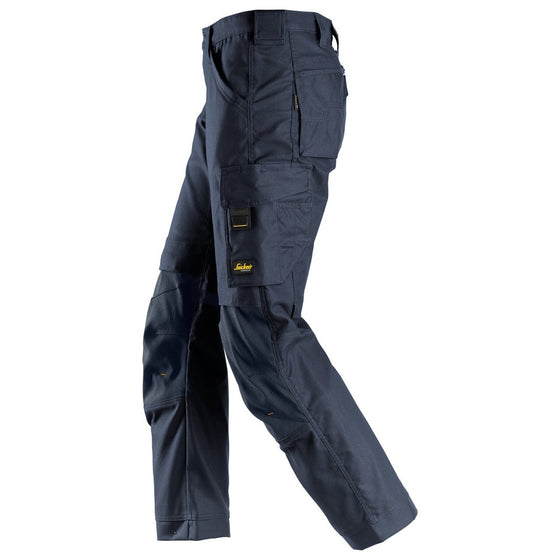 Snickers 6324 AllroundWork, Canvas+ Stretch Work Trousers+ Navy Blue Only Buy Now at Workwear Nation!
