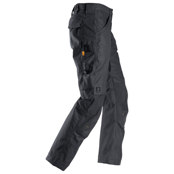 Snickers 6324 AllroundWork, Canvas+ Stretch Work Trousers+ Steel Grey Only Buy Now at Workwear Nation!