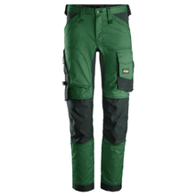  Snickers 6341 AllroundWork Stretch Kneepad Trousers Forest Green Only Buy Now at Workwear Nation!