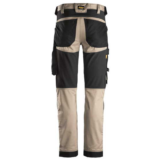 Snickers 6341 AllroundWork Stretch Kneepad Trousers Khaki Only Buy Now at Workwear Nation!
