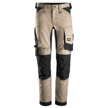  Snickers 6341 AllroundWork Stretch Kneepad Trousers Khaki Only Buy Now at Workwear Nation!