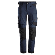  Snickers 6341 AllroundWork Stretch Kneepad Trousers Navy Blue Only Buy Now at Workwear Nation!