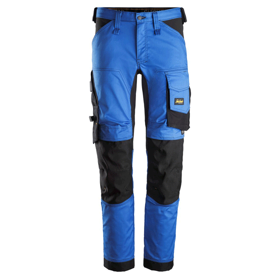Snickers 6341 AllroundWork Stretch Kneepad Trousers True Blue Only Buy Now at Workwear Nation!