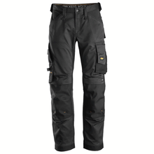 Snickers 6351 AllroundWork, Stretch Loose Fit Work Trousers Black Only Buy Now at Workwear Nation!