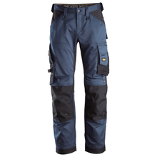  Snickers 6351 AllroundWork, Stretch Loose Fit Work Trousers Navy Blue Only Buy Now at Workwear Nation!