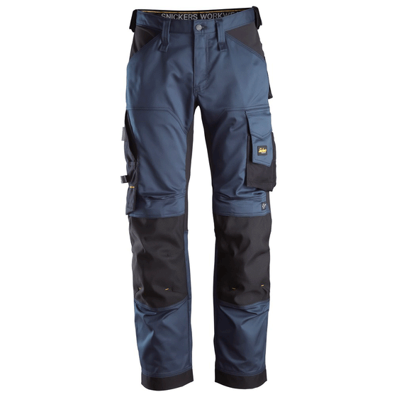 Snickers 6351 AllroundWork, Stretch Loose Fit Work Trousers Navy Blue Only Buy Now at Workwear Nation!