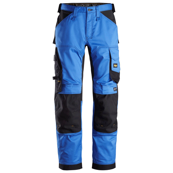 Snickers 6351 AllroundWork, Stretch Loose Fit Work Trousers True Blue Only Buy Now at Workwear Nation!