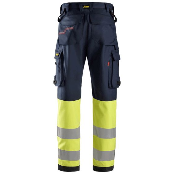 Snickers 6363 ProtecWork, Anti-Static Flame Retardant Hi-Vis Trousers, Class 1 Only Buy Now at Workwear Nation!