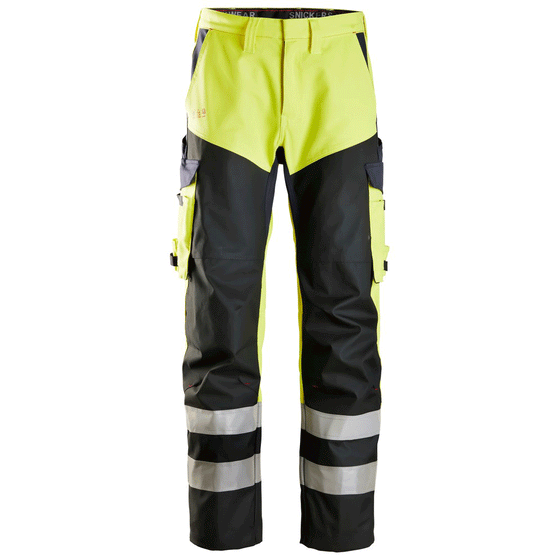 Snickers 6365 ProtecWork, Flame Retardant Arc Protection Hi-Vis Trouser, Class 1 Only Buy Now at Workwear Nation!