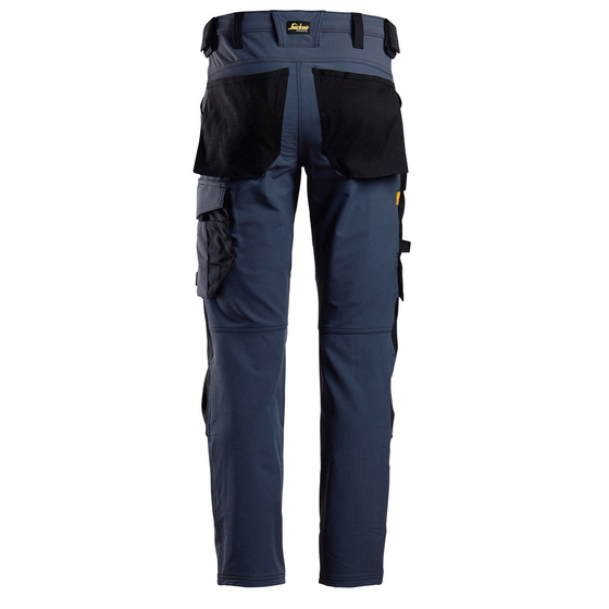 Snickers 6371 AllroundWork, Full Stretch Kneepad Trouser Navy Blue Only Buy Now at Workwear Nation!